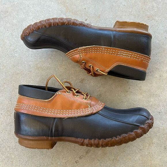 Vtg L.L. Bean Leather Work Duck Hunting Soft Toe Shoes Boots Men’s Sz 9